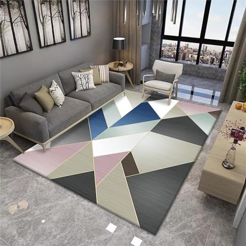 ROSURUG Carpet Orientteppich Moderner Stil Farbe geometrische Muster Linie passend leicht zu pflegen 200X300cm Spielteppich Kinder von ROSURUG