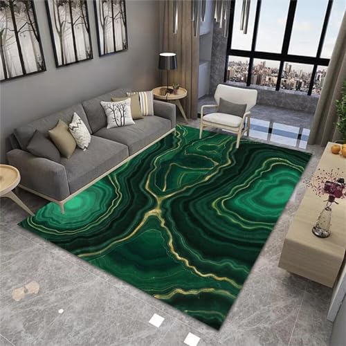 ROSURUG Couch Teppich Wohnzimmer Outdoor Rug Area Carpet Grün Klassische Textur Wohnzimmer Teppich Modern Feuchtigkeitsgeschützt Deko Fürs Zimmer von ROSURUG