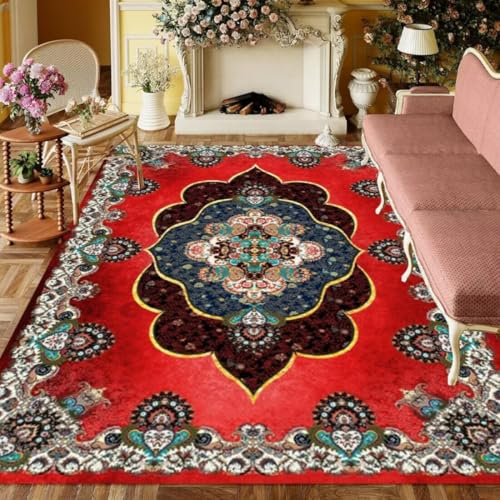 ROSURUG Decke Für Sofa Rot 1 Küchenläufer Waschbar rutschfest 160X230CM Bequem und kältebeständig, um die Dekoration verschiedener Räume zu erfüllen von ROSURUG
