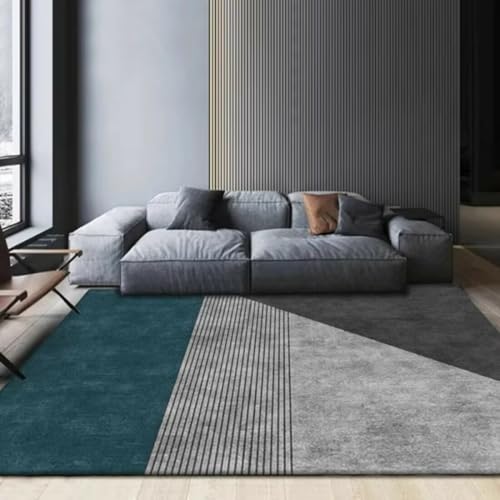 ROSURUG Deko Küche Grau Teppich Günstig 60X90CM Linienanordnung, einfaches Musterdesign, staubdicht und kältebeständig von ROSURUG