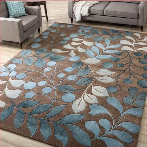 ROSURUG Home Decor Teppich Cool Wohnzimmer Teppich Blattmuster Dekoration modernen Stil kann für viele Jahre verwendet Werden 130X190cm Flur Teppich von ROSURUG