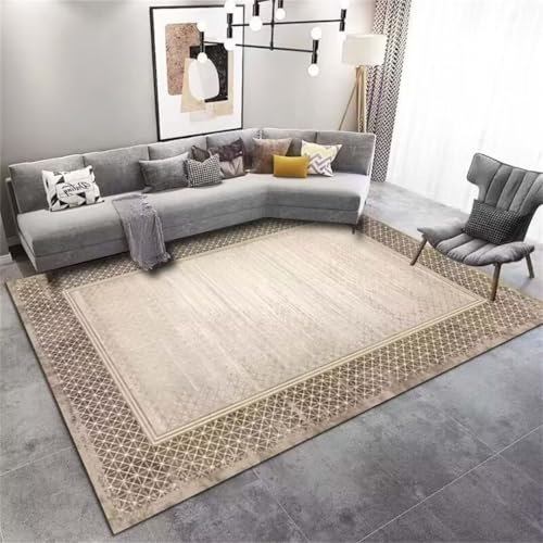 ROSURUG Jugendzimmer Möbel Küchenläufer Waschbar Teppich Esstisch Minimalistischer Schlafzimmerteppich Wohnzimmerzubehör Schallabsorbierend Waschbar Große Decke(helle Farbe 180X250cm) von ROSURUG