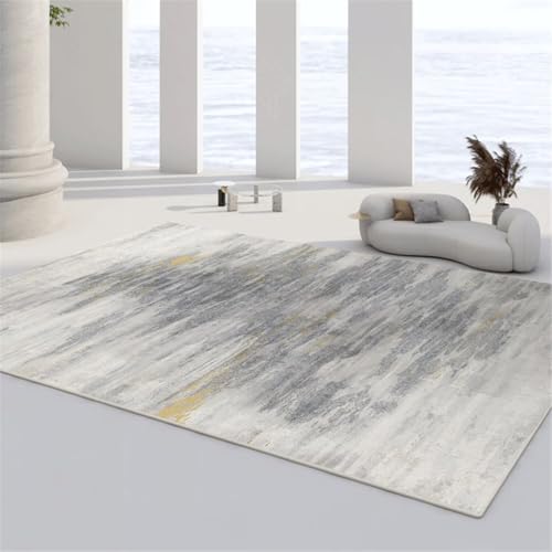 ROSURUG Kinder Teppich grau gelb Betttruhe Schlafzimmer 160X230CM Moderner Abstrakter Stil ist langlebig ROSURUG Kinder Teppich grau gelb Betttruhe Schlafzimmer 160X230CM Moderner Abstrakter Stil ist langlebig von ROSURUG