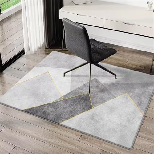 ROSURUG Mädchenzimmer Deko Teppich Landhausstil 130X190CM Modernes Dreieck Geometrisches Design Den Rug Haltbar Teppich Für Draußen Bettvorleger Schlafzimmer Graue von ROSURUG