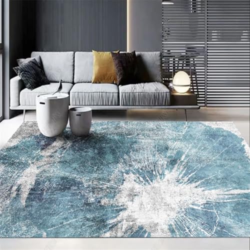 ROSURUG Rutschmatte Teppich helle Farbe Badvorleger rutschfest Waschbar 130X190CM Moderne Heimdekoration Linie Dekoration von ROSURUG