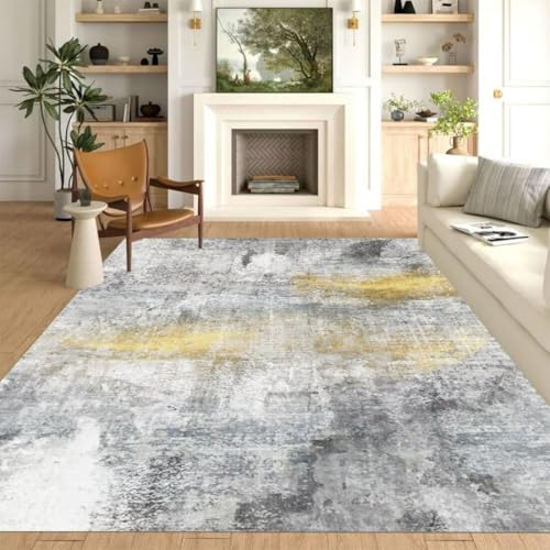 ROSURUG Schminktisch Deko grau gelb 1 Zimmer Einrichtung 70X140CM Zubehör für die Inneneinrichtung Das Haus muss bequem und antiallergisch Sein von ROSURUG