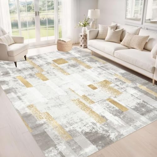 ROSURUG Teppich Günstig grau gelb Kinder Teppiche 90X200CM Modernes minimalistisches Muster kann viele Jahre halten ROSURUG Teppich Günstig grau gelb Kinder Teppiche 90X200CM Modernes minimalistisches Muster kann viele Jahre halten von ROSURUG