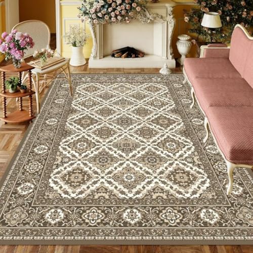 ROSURUG Teppich Jugendzimmer Mädchen Braun Kinderzimmer Teppich 90X160CM Rutschfestes und verschleißfestes Design verbessert den Wohngeschmack Elegante Innenausstattung von ROSURUG