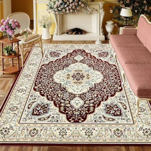ROSURUG Teppich Jugendzimmer Rot 1 Schmutzfangmatte Waschbar 90X200CM Innendekoration Weicher Pflanzendruck Sicher und langlebig von ROSURUG