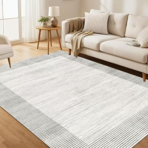 ROSURUG Teppich Junge Grau 2 Dekoration Modern 130X190CM Moderne Stillinien Einfaches Muster Fleckenbeständigkeit von ROSURUG