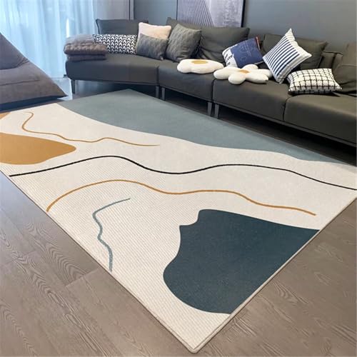 ROSURUG Teppich Vorraum blau Flurteppich Läufer Lang 80X160CM Moderne minimalistische Designlinie passend von ROSURUG