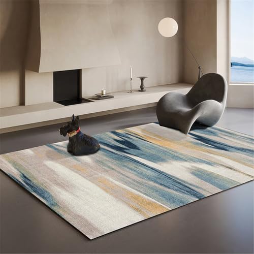 ROSURUG Vorleger Teppich Bettvorleger 180X260CM Moderne Farbe Sofa Sitzecke Dekoration waschbar grau blau gelb von ROSURUG