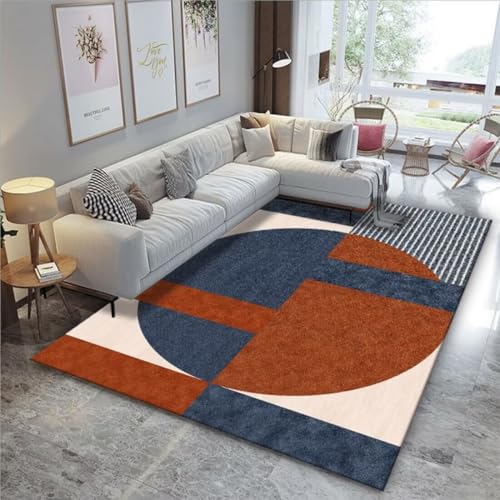 ROSURUG Vorleger Teppich rot Ankleidezimmer 60X90CM Geometrisches Design einfache Mode nach Hause kalt und komfortabel von ROSURUG