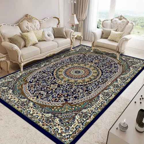 ROSURUG Wohnzimmerteppich Modern Rosa Orientteppiche 200X300CM Notwendig für die Inneneinrichtung Rutschfestes und verschleißfestes Blumendesign von ROSURUG