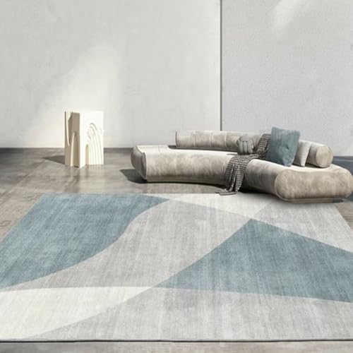 ROSURUG Wohnzimmerteppich Modern blau Nachttisch Deko 140X200CM Einfacher Stil perfekte Bogenraumdekoration von ROSURUG