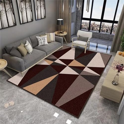 The Carpet Relax Moderner Flauschiger Kurzflor Teppich Betttruhe Schlafzimmer Bereich Teppich rechteckig unregelmäßige geometrische Design Wird Nicht allergisch Sein 70X140cm Teppichr von ROSURUG