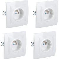 Rosvola - 16A 220V Komplette Wandsteckdose – Ideale Renovierungssteckdose – Weiß – 82 x 82 mm – 8 Stück von ROSVOLA