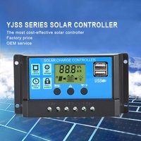 Rosvola - 30 a 12 V/24 v Solarladeregler, automatische Identifikation, PWM-Einstellungen, LCD-Anzeige, Dual-USB-Anschlussfeld mit optischem von ROSVOLA