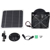 6,5 Zoll 50W 12V solarbetriebener Abluftventilator ABS monokristallines Silizium-Panel-Belüftungskit für Rundrohr-Haustierhäuser von ROSVOLA