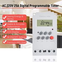 Rosvola - ac 220 v 25 a Digitaler programmierbarer Timer, Din-Schiene, elektronischer Zeitschalter-Controller mit LCD-Display, Uhr Rosvola - ac 220 v 25 a Digitaler programmierbarer Timer, Din-Schiene, elektronischer Zeitschalter-Controller mit LCD-Display, Uhr von ROSVOLA