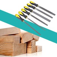 Cocoarm Flachfeilen-Set Raspel Gehrteter Stahl Flache Metallfeile Rutschfester Gummigriff zum Formen von Holz, Metall, Diamant-Schleifwerkzeug, 6 Cocoarm Flachfeilen-Set Raspel Gehrteter Stahl Flache Metallfeile Rutschfester Gummigriff zum Formen von Holz, Metall, Diamant-Schleifwerkzeug, 6 von ROSVOLA