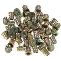 Jeffergarden 50 Stück M5 x 10 mm Zinklegierung Sechskant-Antriebskopf Möbelmuttern mit Gewinde für Holzeinsatz von ROSVOLA