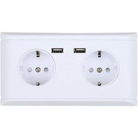 Jeffergarden Multifunktionale EU-Stecker-Wandsteckdose mit zwei USB-Anschlüssen zum Aufladen von Telefonen mit 250 v von ROSVOLA