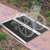 Rosvola - Rollstuhl Rampe Klappbar 270kg Mobile rutschfeste Rollstuhlrampe aus Aluminium mit Griff und Verbreitertes Design für Heimtreppen Treppen von ROSVOLA