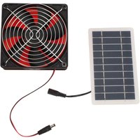 Rosvola - 10W monokristallines Solar-Abluftventilator-Lüftungspanel mit Schutzgitter für Rundkanal-Gewächshaus rv 5V von ROSVOLA