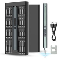 82-in-1 Akku-Präzisionsschraubendreher mit LED-Licht, Mini-Elektronik-Schraubendreher-Set für Telefon, Uhr, Kamera, pc - Rosvola von ROSVOLA