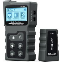 Rosvola PoE-Spannungs- und Stromtester mit LCD, Kabeltester mit POE-Funktion, Netzwerkkabeltester, tragbarer Netzwerktester zur Überprüfung des von ROSVOLA