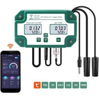 Wasserqualitätstester, 6-in-1-WiFi-Multiparameter-Wasserqualitätsmonitor, digitaler PH-/Gesamtgehalt an gelösten von ROSVOLA
