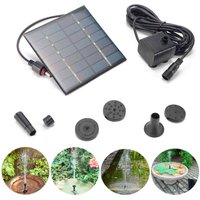 Solar-Springbrunnenpumpe mit 4 Sprühdüsen, Vogelbad für Pools, Landschaftsbau, Gartenteich im Freien von ROSVOLA