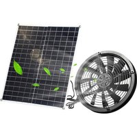 Solarbetriebener Ventilator für Camping, Outdoor-Panel-Kit, 20 W, 3000 U/min – IP65, wasserdicht, für Mehrzweckhäuser von ROSVOLA