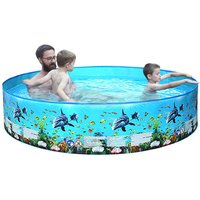 Rosvola - Sommer-Kinderpool – kein Aufblasen – Kinder-Wasserpool – Hundepool – Außenpool – nicht aufblasbar – 152 x 25 cm von ROSVOLA