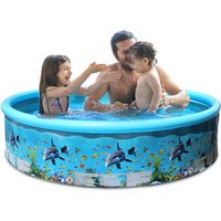 Rosvola - Sommer-Kinderpool ohne Aufblasen - Kinderwasserpool - Hundepool - Außenpool - 155 x 30 cm von ROSVOLA