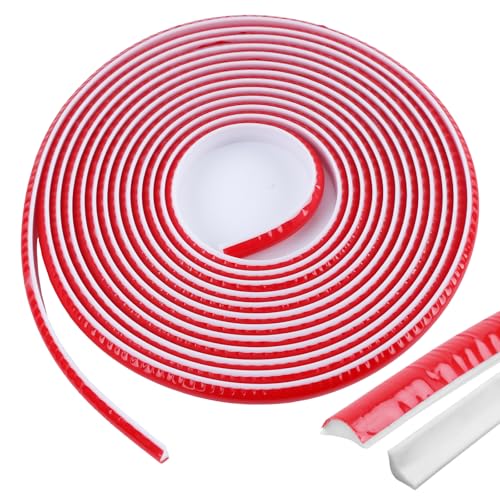 3M Deckenleisten Selbstklebend Flexible Zierleiste 19mm*13mm, Selbstklebend Weiß TPE Dreieck Zierleisten Selbstklebend Wand für Wandkanten Fliesenkanten von ROSYLEVE