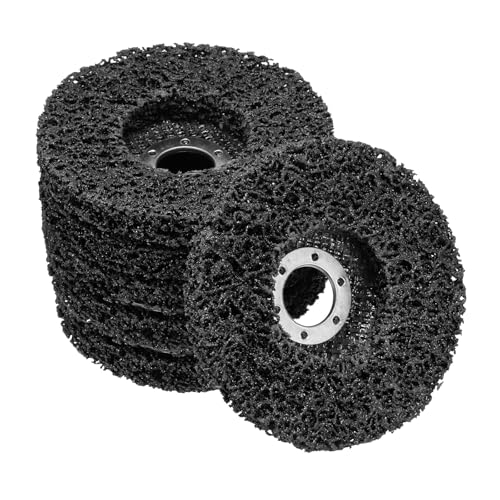 ROSYLEVE 6 Stück CSD Scheibe 125 mm,Schwarz Reinigungsscheibe Set,Schleif Scheibe Nylongewebescheibe für Reinigung Metall Farbentfernung Oxidation und Rost von ROSYLEVE