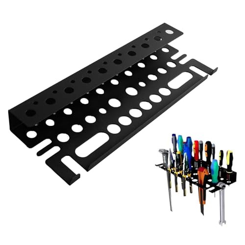 ROSYLEVE Wandmontierter Werkzeug-Organizer 40cm Wandmontierter Werkzeughalter Metall Werkzeuglagerregal für Schraubendreher,Schraubenschlüssel,Hammerständer,Handwerkzeug für Werkstatt, Schuppen, Gara ROSYLEVE Wandmontierter Werkzeug-Organizer 40cm Wandmontierter Werkzeughalter Metall Werkzeuglagerregal für Schraubendreher,Schraubenschlüssel,Hammerständer,Handwerkzeug für Werkstatt, Schuppen, Gara von ROSYLEVE