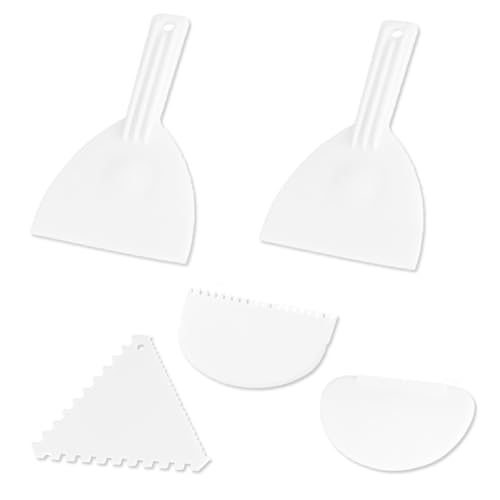 5 Stück Teigspachtel Pizza Spachtel Teigschaber Flexibler Pizzaspachtel, Teigspachtel,Teigkarte, Pizza Spachtel für Komfort, Platzsparender Teigspachtel Flexibel mit Aufhängelöchern von ROSYLEVE