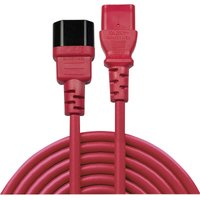 Lindy - Strom Verlängerungskabel [1x Kaltgeräte-Stecker C14 - 1x Kaltgeräte-Buchse C13] 2.00 m Rot von Lindy