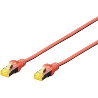 Digitus DK-1644-A-010/R RJ45 Netzwerkkabel, Patchkabel cat 6a s/ftp 1.00 m ROT Halogenfrei, verdrill von ROT