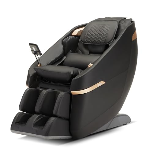 ROTAI Massagesessel-Sofastuhl - Ganzkörpermassage mit Kneten und Schwerelosigkeit - 22 Programme - Bluetooth, Heizung - 2024 Neues Upgrade (Schwarz) von ROTAI