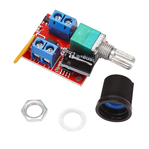 Mini DC Motor PWM Drehzahlregler 3V 6V 12V 24V 35VDC 90W 5A DC Motor Drehzahlschalter LED Dimmer von ROTEMADEGG