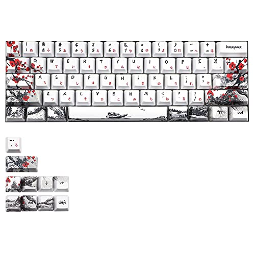 Neuheit Allover Subbed Plum 71 Key Keycap für GH60 RK61 ALT61 GK61 GK64 Dz60 Keycaps,JP von Barabesty