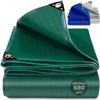 Premium Abdeckplane mit Ösen, 700 g/m² pvc RipStop-Gewebe Reißfest & Wasserdicht Universell für Pool, lkw, Holz Gartenmöbel Abdeckung, Schutzplane, von ROTFUCHS