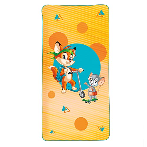ROTH Kinder-Badetuch Fredo & Fitzi - 60x120 cm, platzsparendes und schnell trocknendes Schwimmtuch von ROTH