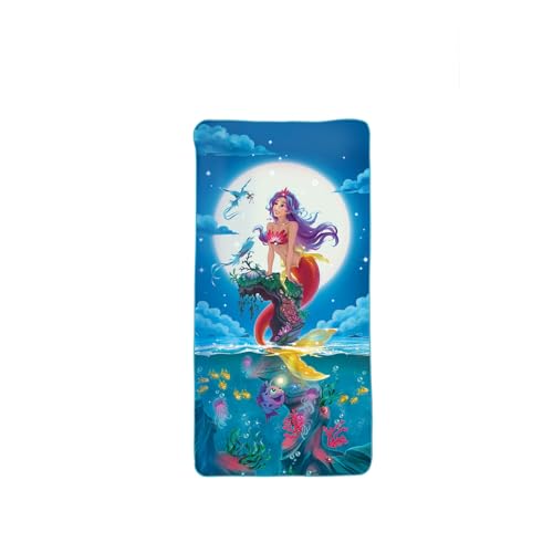 ROTH Kinder-Badetuch - Meerjungfrau, 60x120 cm, platzsparendes und schnell trocknendes Schwimmtuch von ROTH