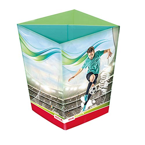 ROTH Papierkorb - Fußball-Star, Faltbarer Sport Papierkorb mit Trennsystem aus Pappe fürs Kinderzimmer von ROTH