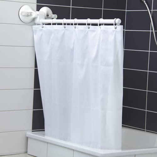 Roth MOBELI Spritzschutz-Vorhang mit Haken, Weiß, 1200 x 800 mm, Klassisch, Modern, Badezimmer, Vorhang von ROTH